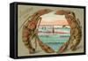 Souvenir from ... Lobsters-null-Framed Stretched Canvas