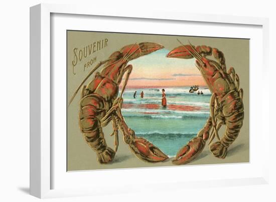 Souvenir from ... Lobsters-null-Framed Art Print