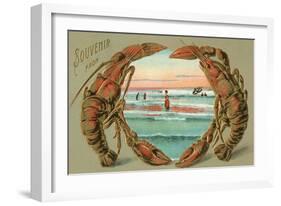 Souvenir from ... Lobsters-null-Framed Art Print