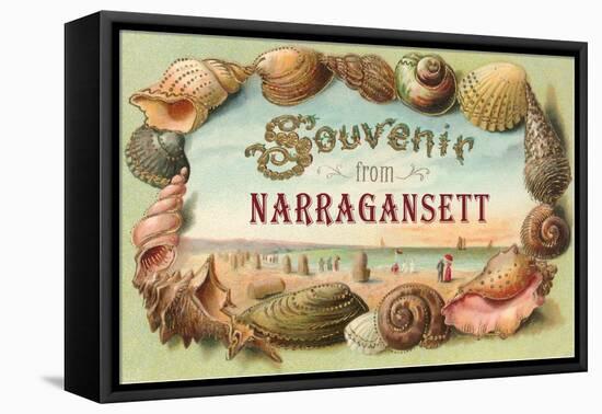 Souvenir from Narragansett, Rhode Island-null-Framed Stretched Canvas