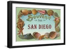 Souvenir from San Diego, California-null-Framed Art Print