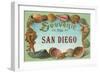 Souvenir from San Diego, California-null-Framed Art Print