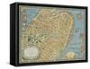 Souvenir Map of Boston-David Pollack-Framed Stretched Canvas