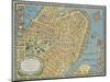 Souvenir Map of Boston-David Pollack-Mounted Giclee Print