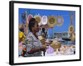 Souvenir Market Stall, Barbados, Caribbean, West Indies-Sylvain Grandadam-Framed Photographic Print