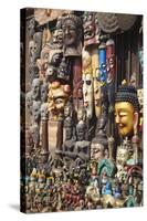 Souvenir Masks, Bhaktapur, Kathmandu Valley, Nepal, Asia-Ian Trower-Stretched Canvas