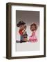 Souvenir miniature figures of Spanish musicians and dancers, Madrid, Spain-null-Framed Photographic Print