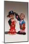 Souvenir miniature figurines of Spanish dancer and matador, Madrid, Spain-null-Mounted Photographic Print