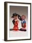 Souvenir miniature figurines of Spanish dancer and matador, Madrid, Spain-null-Framed Photographic Print