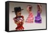 Souvenir miniature figurines of Spanish dancers, Madrid, Spain-null-Framed Stretched Canvas