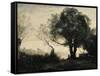 Souvenir of Castel Gandolfo-Jean-Baptiste-Camille Corot-Framed Stretched Canvas