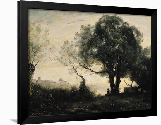 Souvenir of Castel Gandolfo-Jean-Baptiste-Camille Corot-Framed Giclee Print