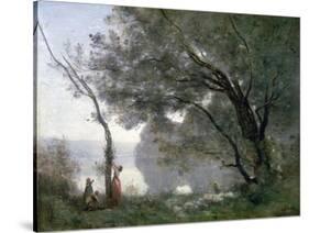 Souvenir of Montefontaine, 1864-Jean-Baptiste-Camille Corot-Stretched Canvas