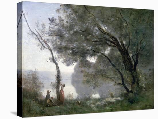 Souvenir of Montefontaine, 1864-Jean-Baptiste-Camille Corot-Stretched Canvas