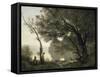 Souvenir of Morte Fontaine-Jean-Baptiste-Camille Corot-Framed Stretched Canvas