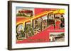 Souvenir of Santa Fe, New Mexico, the City Different-null-Framed Giclee Print