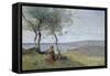 Souvenir of St. Jean De Luz, 1872-Jean-Baptiste-Camille Corot-Framed Stretched Canvas