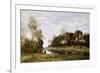 Souvenir of the Bresle at Incheville-Jean-Baptiste-Camille Corot-Framed Giclee Print