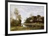 Souvenir of the Bresle at Incheville-Jean-Baptiste-Camille Corot-Framed Giclee Print