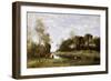 Souvenir of the Bresle at Incheville-Jean-Baptiste-Camille Corot-Framed Premium Giclee Print