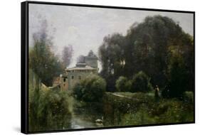 Souvenir of the Villa Borghese, 1855-Jean-Baptiste-Camille Corot-Framed Stretched Canvas