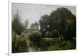 Souvenir of the Villa Borghese, 1855-Jean-Baptiste-Camille Corot-Framed Giclee Print