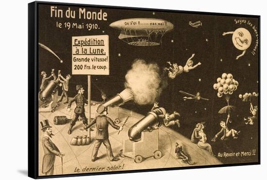 Souvenir Postcard for "La Fin Du Monde"-null-Framed Stretched Canvas