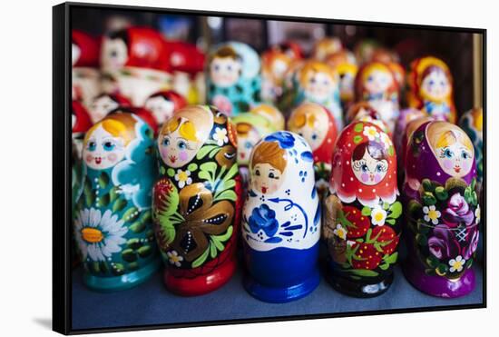 Souvenir Russian dolls for sale, Old Town, Tallinn, Estonia, Europe-Ben Pipe-Framed Stretched Canvas