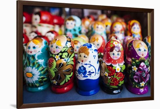 Souvenir Russian dolls for sale, Old Town, Tallinn, Estonia, Europe-Ben Pipe-Framed Photographic Print