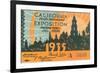 Souvenir Ticket, California Exposition, San Diego-null-Framed Premium Giclee Print