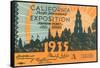 Souvenir Ticket, California Exposition, San Diego-null-Framed Stretched Canvas