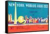 Souvenir Ticket to New York World's Fair, 1939-null-Framed Stretched Canvas