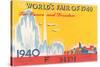 Souvenir Ticket to New York World's Fair, 1940-null-Stretched Canvas