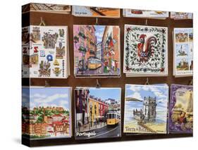 Souvenir Tiles in Shop Display, Lisbon, Portugal, Europe-Vincenzo Lombardo-Stretched Canvas