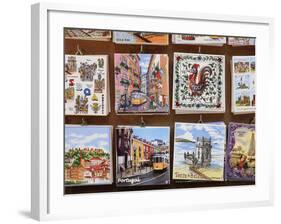 Souvenir Tiles in Shop Display, Lisbon, Portugal, Europe-Vincenzo Lombardo-Framed Photographic Print