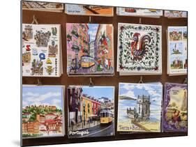 Souvenir Tiles in Shop Display, Lisbon, Portugal, Europe-Vincenzo Lombardo-Mounted Photographic Print