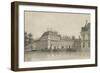 Souvenirs de Fontainebleau : Cour de la Fontaine, vue prise de l'avenue de Maintenon vers 1860-Philippe Benoist-Framed Giclee Print