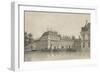 Souvenirs de Fontainebleau : Cour de la Fontaine, vue prise de l'avenue de Maintenon vers 1860-Philippe Benoist-Framed Giclee Print