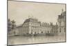 Souvenirs de Fontainebleau : Cour de la Fontaine, vue prise de l'avenue de Maintenon vers 1860-Philippe Benoist-Mounted Giclee Print