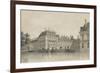 Souvenirs de Fontainebleau : Cour de la Fontaine, vue prise de l'avenue de Maintenon vers 1860-Philippe Benoist-Framed Giclee Print