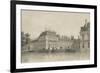 Souvenirs de Fontainebleau : Cour de la Fontaine, vue prise de l'avenue de Maintenon vers 1860-Philippe Benoist-Framed Giclee Print