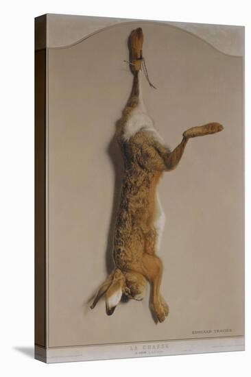 Souvenirs of the Hunt:The Hare; Souvenirs De Chasses: Le Lievre-Edouard Travies-Stretched Canvas