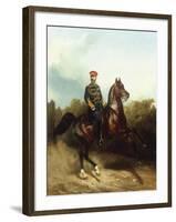 Sovereign Emperor Alexander II Alexandrovich in the Uniform of the Life Guard Hussar Regiment, 1873-Nikolai Egorevich Sverchkov-Framed Giclee Print