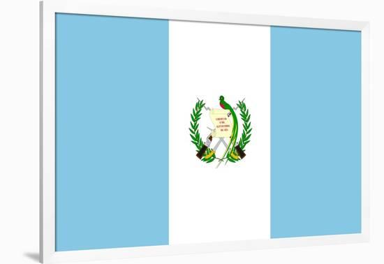 Sovereign State Flag Of Country Of Guatemala In Official Colors-Speedfighter-Framed Art Print