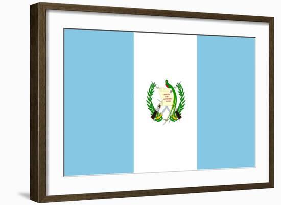 Sovereign State Flag Of Country Of Guatemala In Official Colors-Speedfighter-Framed Art Print