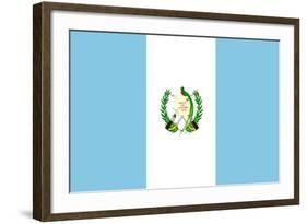 Sovereign State Flag Of Country Of Guatemala In Official Colors-Speedfighter-Framed Art Print