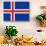 Sovereign State Flag Of Country Of Iceland In Official Colors-Speedfighter-Stretched Canvas displayed on a wall