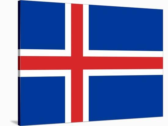 Sovereign State Flag Of Country Of Iceland In Official Colors-Speedfighter-Stretched Canvas