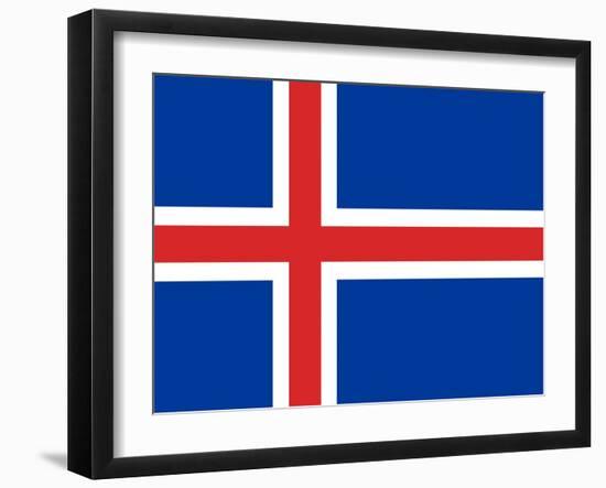 Sovereign State Flag Of Country Of Iceland In Official Colors-Speedfighter-Framed Art Print