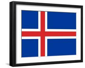 Sovereign State Flag Of Country Of Iceland In Official Colors-Speedfighter-Framed Art Print